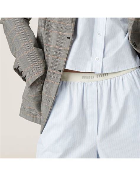 miu miu boxershorts|Sky Blue/white Striped Cotton Boxer Shorts .